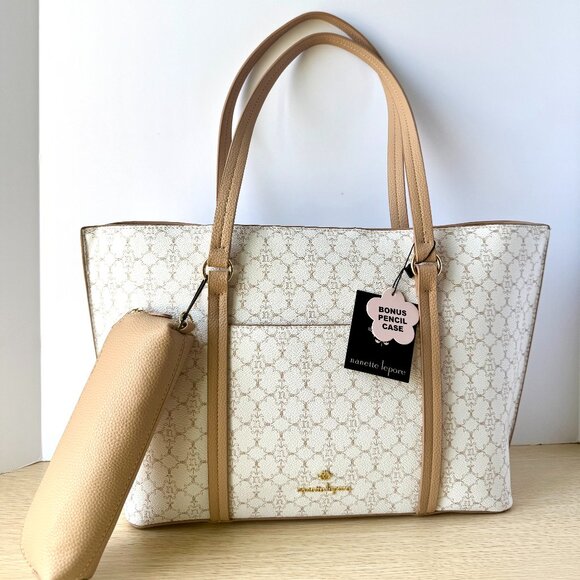 NWT Nanette Lepore Ramona Laptop Tote and Pencil Case $128 - Picture 1 of 7